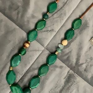 Chicos green necklace and bracelet